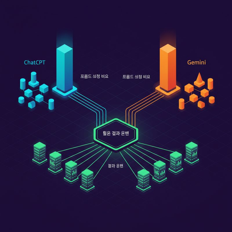 ChatGPT와 Gemini 프롬프트 전략 비교 및 활용 결과 화면