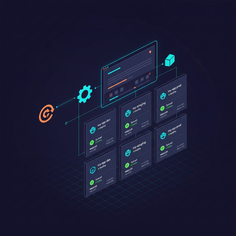 ArgoCD Applications 대시보드에서 멀티 클러스터 배포된 애플리케이션들이 모두 Synced Healthy 상태로 표시된 결과 화면