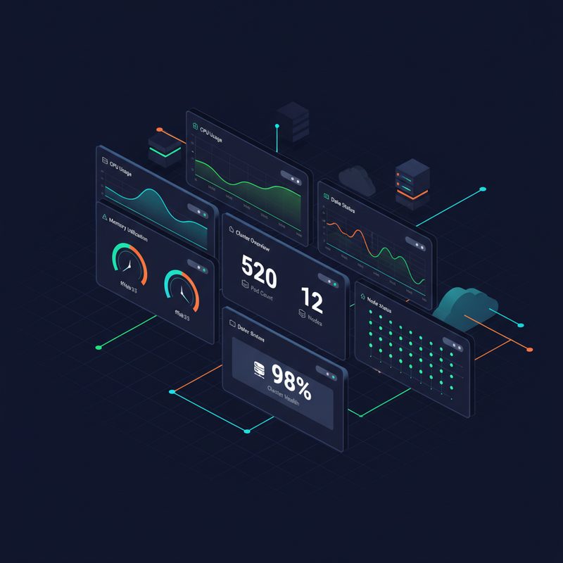 k3s 클러스터 Grafana 모니터링 대시보드 — CPU, 메모리, 파드 상태 시각화