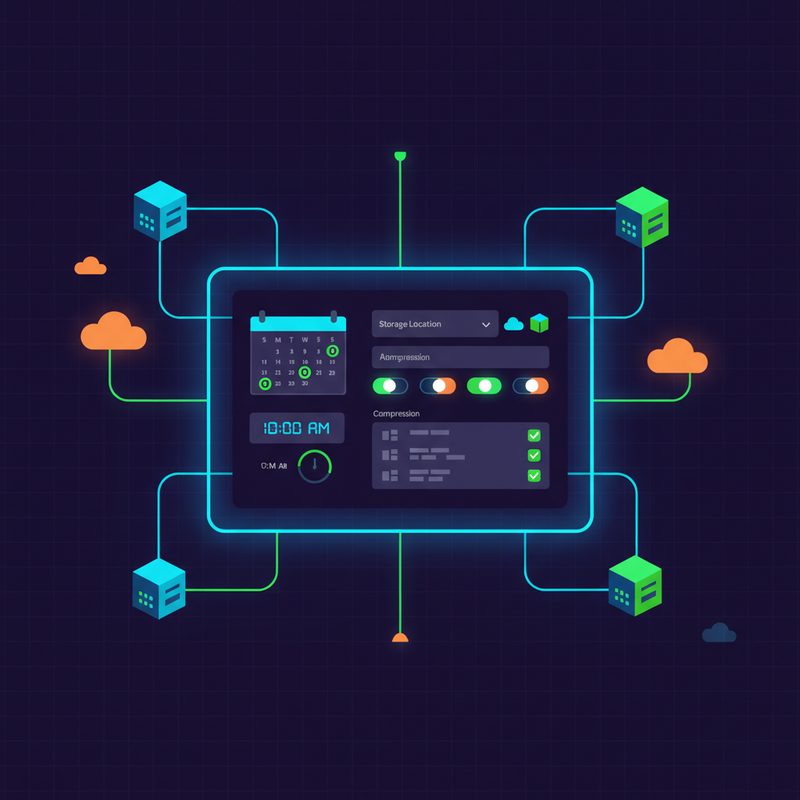 Proxmox VE 웹 UI 자동 백업 스케줄 설정 화면 예시