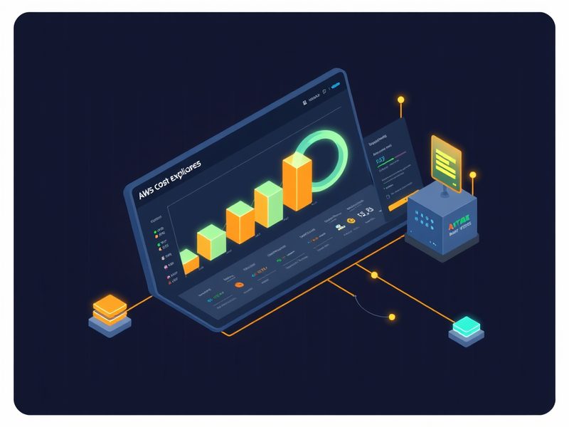 AWS Cost Explorer 대시보드에서 서비스별 비용을 분석하는 화면 예시