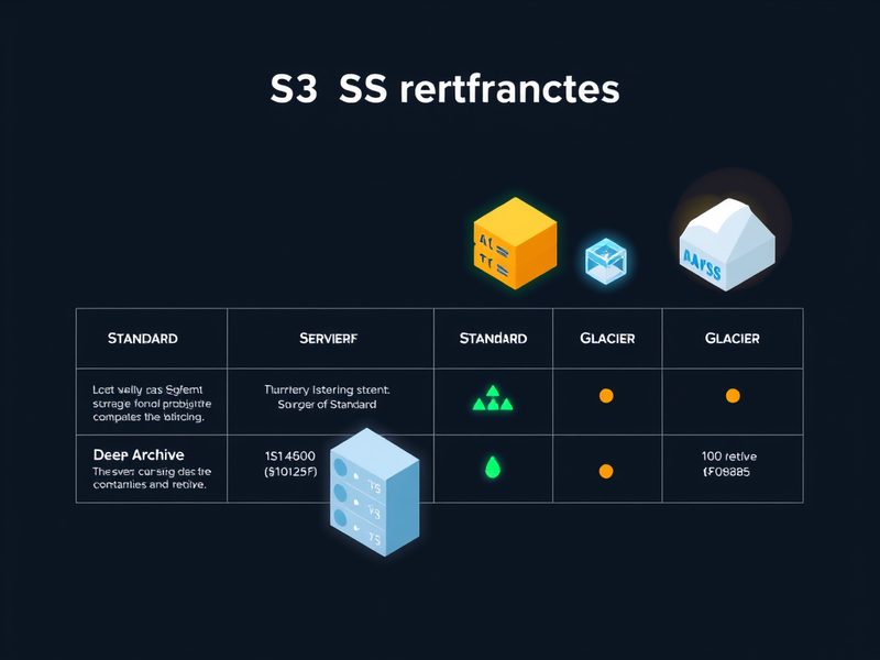 AWS S3 스토리지 클래스별 비용, 성능, 사용 사례를 비교한 표