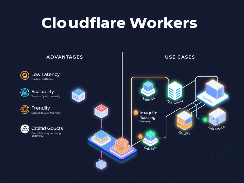 Cloudflare Workers 주요 장점 및 활용 사례 요약 인포그래픽