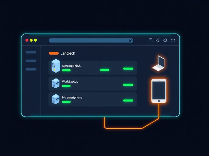 Tailscale 관리자 콘솔 대시보드 기기 목록 시각화