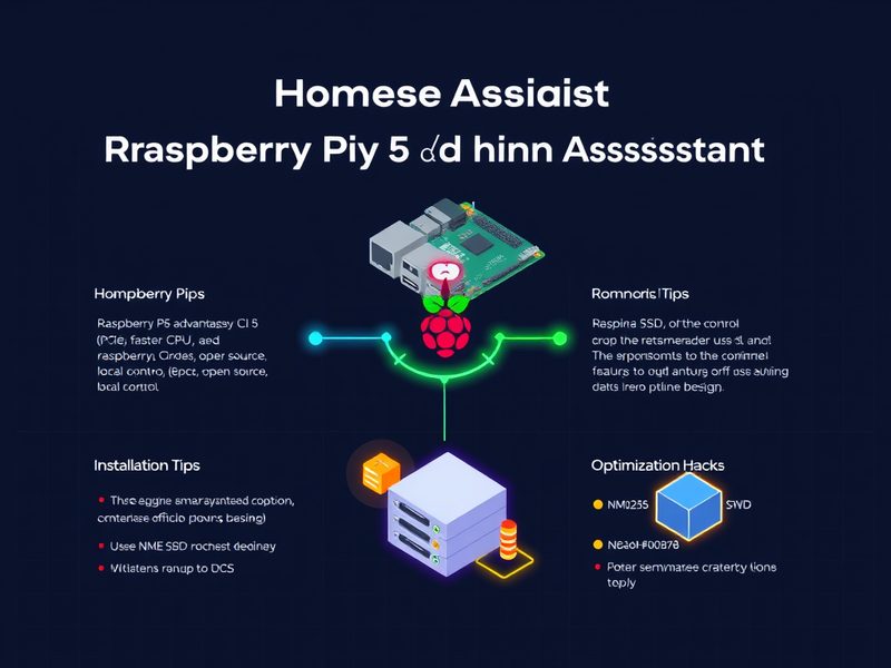 라즈베리 파이 5와 Home Assistant 활용 핵심 특징 및 최적화 요약 인포그래픽