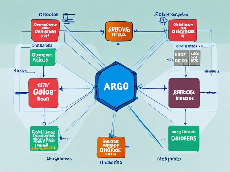 Argo CD 멀티 클러스터 GitOps 아키텍처 다이어그램
