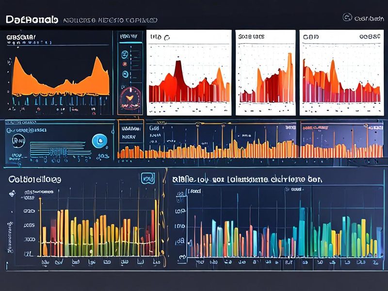 Ceph 클러스터의 1년 간 성능(IOPS, 처리량, 지연 시간) 및 스토리지 사용량을 보여주는 Grafana 대시보드